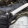 Туристический нож Senpai AUS-8 StoneWash черный